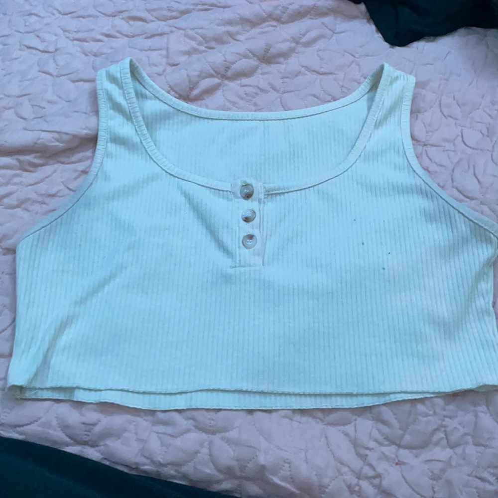 yellow tank top crop top